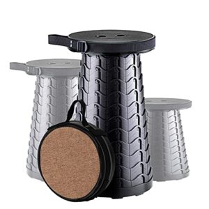 Faltbarer Klapphocker mit erhöhter runder Sitzfläche aus robustem Kunststoff, ideal für Camping, Gartenarbeit und Outdoor-Aktivitäten. Der Hocker ist leicht und stapelbar, perfekter Begleiter für verschiedene Nutzungsmöglichkeiten.