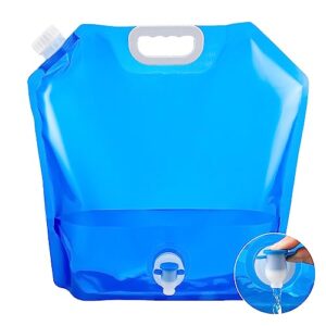Heyu-Lotus faltbarer Wasserkanister mit Hahn und Tragegriff für Outdoor-Aktivitäten, 10L, BPA-frei, stabil und wiederverwendbar