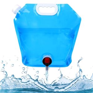 Faltbarer Wasserkanister mit Hahn, 5L/10L, aus lebensmittelechtem PE-Material, ideal für Outdoor-Aktivitäten, Camping und Wandern