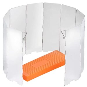 Sagafly faltbarer Windschutz aus Aluminium für Gaskocher mit 10 Lamellen, ideal für Camping und Outdoor-Kochen, bietet effektiven Windschutz und Haltbarkeit.