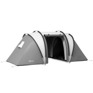 Geräumiges, wasserabweisendes Familienzelt für 4-5 Personen mit zwei Schlafzimmern und stabiler Konstruktion, ideal für Camping und Outdoor-Aktivitäten.
