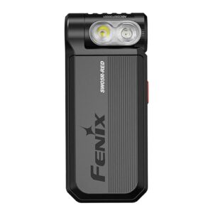 Fenix SW05R LED Taschenlampe mit rotem und schwarzem Gehäuse, weißer und roter LED, ideal für Inspektionen und Sicherheitsanwendungen