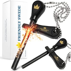 2er Set Feuerstarter Easy Grip für Camping und Outdoor-Aktivitäten mit stabilem Griff und starkem Funkenflug