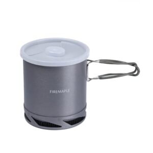 FMC-XK6 Camping Topf aus hart eloxiertem Aluminium mit klappbarem Griff für Outdoor-Aktivitäten und effiziente Wärmeverteilung