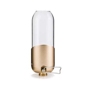 Fire Maple Gaslampe aus Edelstahl und Borosilikatglas für Outdoor-Aktivitäten, leicht und kompakt zum Wandern und Zelten.