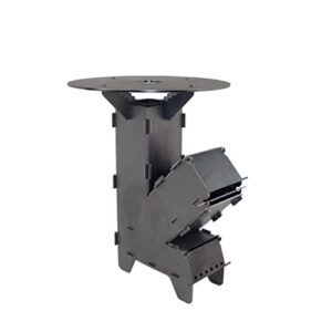 Vielseitiger Raketenofen aus robustem Stahl mit Grillplatte für Outdoor-Aktivitäten und Camping, ideal für effizientes Kochen und Grillen