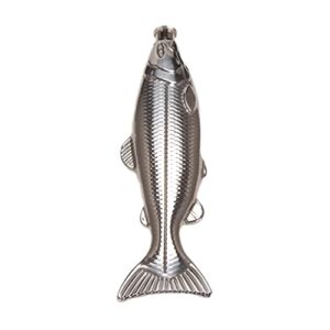Edelstahl Fisch Form Hüftflasche mit polierter Oberfläche für Getränke, ideal für Outdoor-Aktivitäten und Reisen.