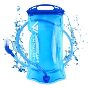 Blaue BPA-freie Trinkblase mit 1,5L/2L Fassungsvermögen für Outdoor-Aktivitäten, ausgestattet mit Anti-Leck-Wasserleitung und Schlauch für einfaches Trinken.