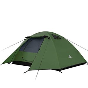 Forceatt Zelt für 2 Personen, wasserdicht, ultraleicht und ideal für Camping, Trekking und Festivals, mit kuppelförmiger Struktur und optimaler Belüftung.