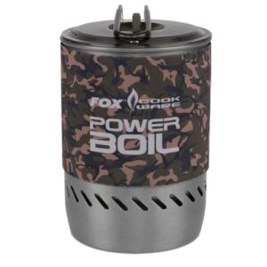 Fox Cookware Infrared Power Boil 1.25l Kochtopf für Angler und Camper mit Camouflage-Design und robustem Edelstahlboden