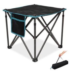 FUNDANGO Oversized Campinghocker in Schwarz, klappbar mit Tragetasche, ideal für Outdoor-Aktivitäten wie Camping oder Angeln, bietet hohe Tragkraft von 180KG und ergonomisches Design.