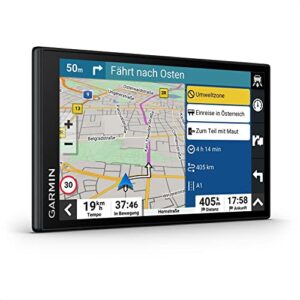 Garmin DriveSmart 66 MT-S Navigationsgerät mit 6 Zoll HD-Display, 3D-Europakarten und Echtzeit-Verkehrsinformationen auf einem klaren Hintergrund.