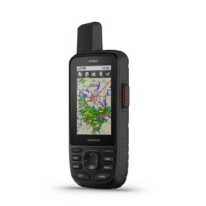 Garmin GPSMAP 67i tragbares GPS-Gerät in Schwarz und Orange für Outdoor-Navigation mit topografischen Karten und SOS-Funktion