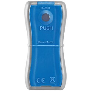 Gaslevel Füllstandsanzeige für Stahl Gasflaschen in grau und blau zur präzisen Überwachung des Gaslevels, robustes Design und einfache Handhabung, ideal für Camping und Grillen.