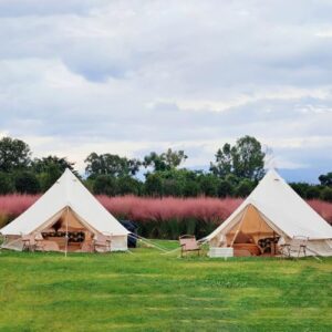 Glockenzelt 3m für 2-4 Personen im Grünen, perfektes Glamping Zelt für Outdoor-Aktivitäten, Hochzeiten und Festivals.