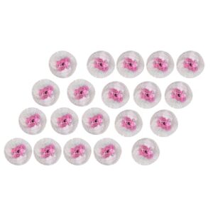20 Stück rosa-weiße Glühstrümpfe für Gaslaternen und Kerosinlampen in ansprechender Anordnung, geeignet als tragbares Zubehör für Outdoor-Aktivitäten.