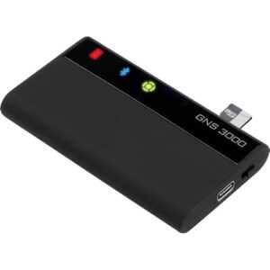 GNS Electronics GNS3000 GPS Empfänger Multifunktions-Tracker in Schwarz, geeignet für präzise Navigation und Standortbestimmung mit kompakter Bauweise und modernen LED-Anzeigen.