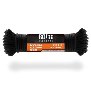 15 Meter schwarzes Paracord Seil aus reißfester Nylonschnur, 4mm Durchmesser, für Allzweck- und Reepschnur-Anwendungen