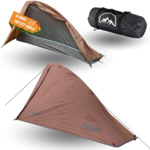 GOALPINE Eremit Zelt für 1 große Person, wasserdicht mit 4000mm, geeignet für Wandern, Bergtouren und Bikepacking, ultraleicht und einfach aufzubauen.