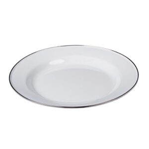 Gräwe Camping Teller aus robuster Emaille mit einem Durchmesser von 26 cm, ideal für Outdoor-Aktivitäten, bruchfest und geschmacksneutral.