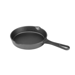 Vielseitige 16 cm Gusseisenpfanne mit Antihaft-Oberfläche, ideal für braten, grillen und camping, langlebig und robust.