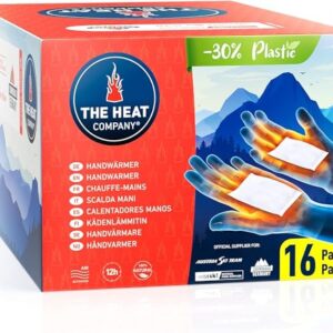 Verpackung der handwärmer mit 30% weniger Plastik, bietet 12 Stunden Wärme für kalte Hände, ideal für Outdoor-Aktivitäten und Wintertage.