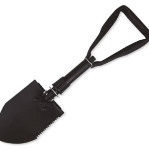 Happy People Klappspaten in Schwarz mit 47 cm, ideal für Outdoor-Aktivitäten wie Camping, Angeln und Gartenarbeit. Robuste Metallkonstruktion mit praktischem 3-geteiltem Design für einfachen Transport und Lagerung.