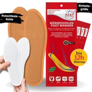 HEAT FOR FEET Wärmesohlen - 30 Paar, unisex Einlegesohlen für bis zu 12 Stunden Wärme, ideal für kalte Füße in der Winterzeit.