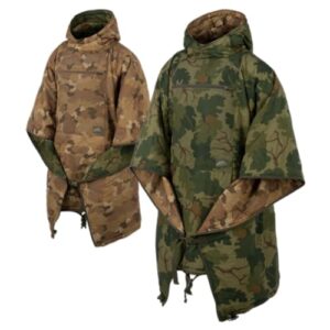 Helikon-Tex Reversible Swagman Roll im Mitchell Camo Leaf und Mitchell Camo Clouds-Design, ideal für Outdoor-Abenteuer, Camping und Wandern.