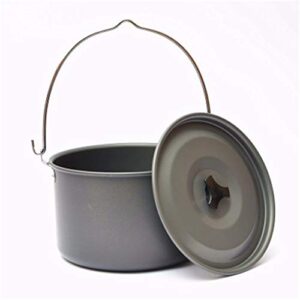 HNJZX Campingtopf aus Aluminiumoxid für Outdoor Aktivitäten mit Deckel, ideal zum Kochen für 5-8 Personen beim Camping, Wandern und Picknicken.