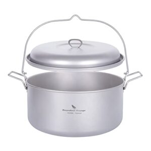 Leichter Titan Suppe Topf 4.5L für Camping und Outdoor Aktivitäten, geeignet für 3-5 Personen.