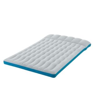 Intex 67999 aufblasbare Doppel-Campingmatratze in Grau und Hellblau mit ergonomischem Kissen, 127 x 193 x 24 cm für komfortables Camping.