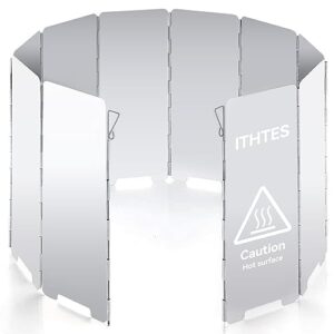 Faltbarer Windschutz aus 10 Aluminiumplatten für Camping-Gaskocher, ideal zum Schutz vor Wind und zur Verbesserung der Koch效率 im Freien