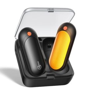 J-BRAUV Elektrischer Handwärmer im 2er-Pack mit Ladecase, 4000mAh tragbare Taschenwärmer, geeignet für kaltes Wetter und Outdoor-Aktivitäten.