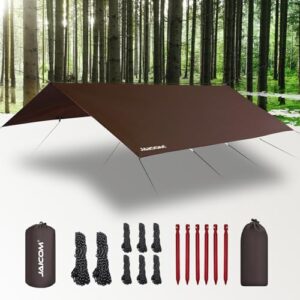 JAICOM 3x4m wasserdichtes Tarp für Camping und Outdoor-Aktivitäten, idealer Schutz vor Regen und Sonne, inklusive Zubehör.