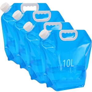 Kamiya 4 Stück 10L faltbare Wasserkanister aus BPA-freiem Material, ideal für Camping und Outdoor-Aktivitäten.