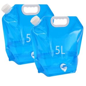 Kamiya 5L faltbarer Wasserkanister aus BPA-freiem Material, ideal für Outdoor-Aktivitäten und Camping, mit ergonomischen Griffen und einem stabilen Design.