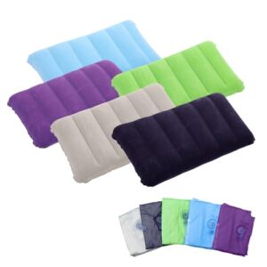 KASURE 5PCS PVC Reisekopfkissen in verschiedenen Farben für Outdoor-Aktivitäten wie Camping und Wandern, ergonomisches Design für optimalen Komfort unterwegs.