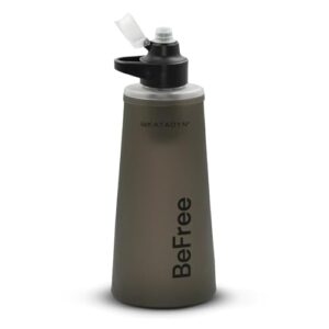 Katadyn BeFree AC 1,0L Wasserfilter in Schwarz, ideal für Outdoor-Aktivitäten wie Survival, Trekking und Backpacking, mit Aktivkohlefilter und EZ-Clean Membrane.