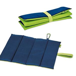 Faltbare Kinder-Sitzmatte Expedition Natur in Blau und Grün, ideal für Camping und Outdoor-Aktivitäten, leicht und wasserabweisend.
