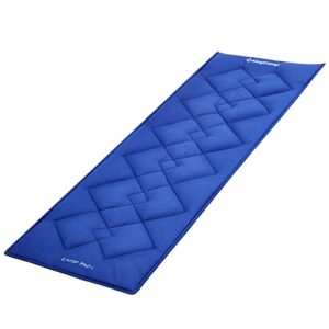 KingCamp Feldbettauflage aus 100% Baumwolle in Blau, ideal für Camping, Reisen und Garten, mit rutschfestem Design und zusätzlicher Polsterung für hohen Liegekomfort.