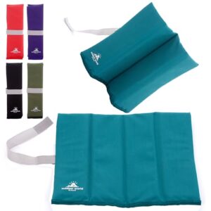 Outdoor Klappbare Sitzmatte in Türkisblau, wärmeisoliert, wasserdicht und tragbar für Outdoor-Aktivitäten, z.B. Camping, Picknick und Wandern.