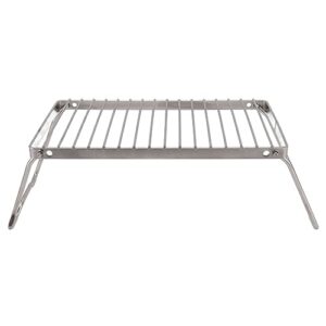 Klappbarer Lagerfeuer-Grill aus Edelstahl mit verstellbarer Höhe, ideal für Camping und Outdoor-Aktivitäten