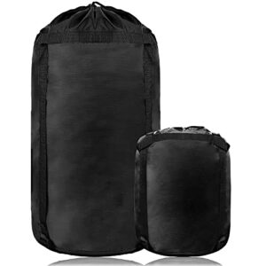 YINXN 46L Kompressionssack in Schwarz, ideal für die platzsparende Aufbewahrung von Schlafsäcken und Kleidung, robust und wasserdicht, perfektes Zubehör für Camping und Reisen.