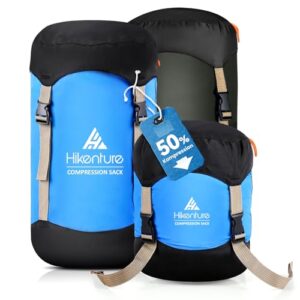 HIKENTURE Kompressionssack in blau und weiteren Farben, 14L, ultraleicht und wasserfest, ideal für Schlafsäcke und Outdoor-Aktivitäten