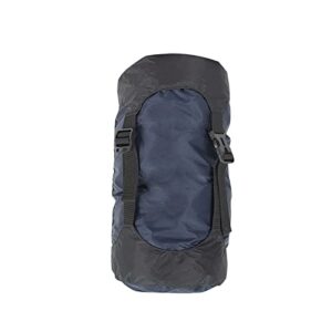 Dunkelblauer Kompressionssack mit 18L Volumen, ideal für Camping, Wandern und Reisen, aus robustem, wasserabweisendem Material.