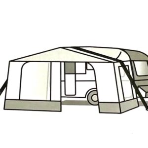 KOVA Sturmband Set für Vorzelte und Markisen mit Heringen und Spannfeder zum Schutz vor Wind beim Camping.