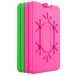 Wiederverwendbare Kühlakkus in leuchtenden Farben, ideal zum Kühlen von Lebensmitteln und Getränken für Outdoor-Aktivitäten, inklusive 4 Stück à 200 ml, ultradünn und BPA-frei.