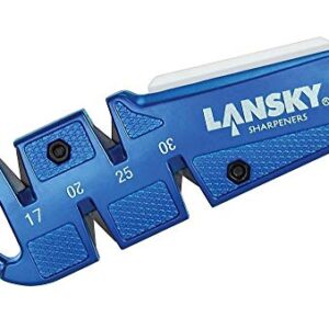 Lansky 290009 Quad Sharp Jagd- und Outdoormesser in Blau - vielseitiger und kompaktes Werkzeug für Outdoor-Enthusiasten.