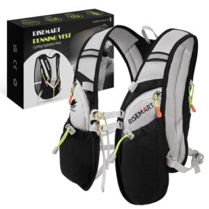 Ultraleichte Laufweste für Damen und Herren mit verstellbaren Brustgurten und reflektierenden Streifen, ideal für Radfahren, Joggen und Wandern.